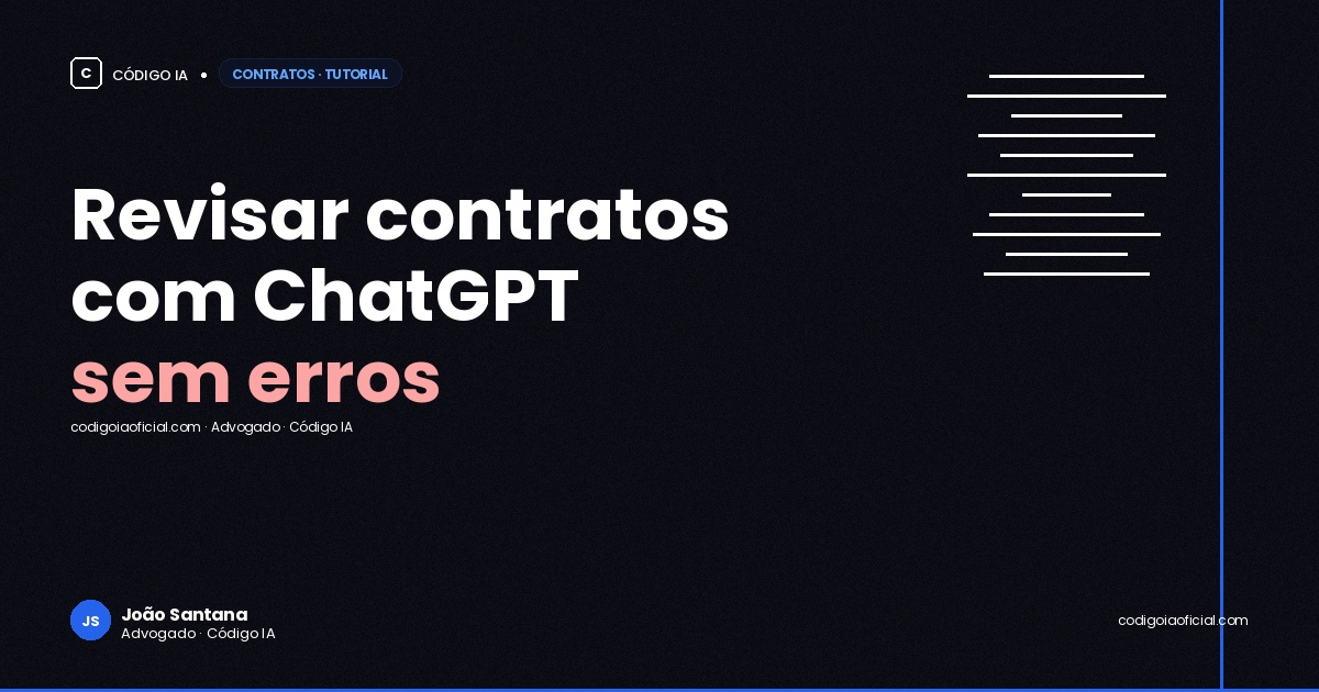 Revisar contratos com ChatGPT sem erros